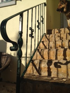 escada em ferro forjado exterior